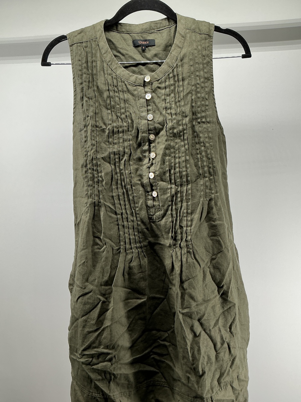 100% European Linen Sleeveless Swing Dress